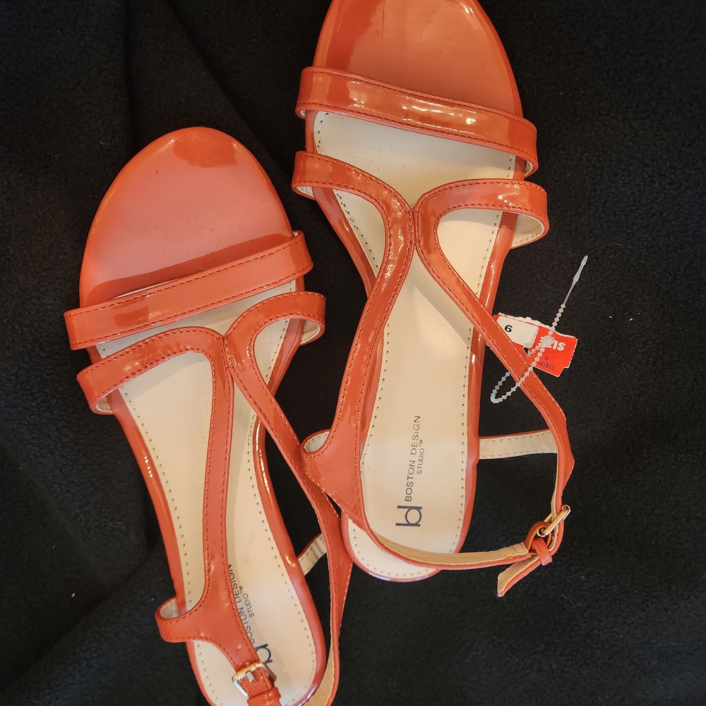 Boston Design Studio Orange Strappy Sandals
